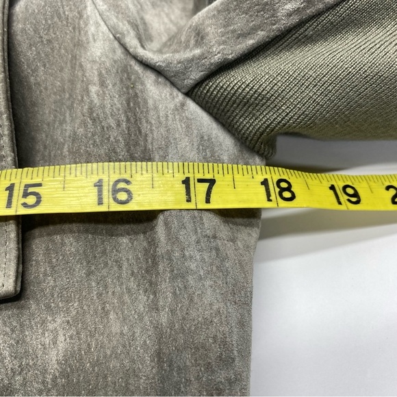 BCBGeneration Women's Gray Suede Jacket Small Pockets Sleeve Zippers - Picture 13 of 16